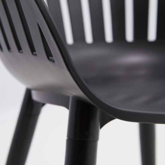 Кресло садовое Naterial Idunn 54.8x54.4x79.8 см алюминий цвет черный