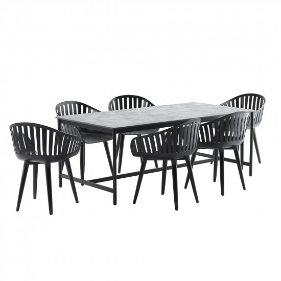 Кресло садовое Naterial Idunn 54.8x54.4x79.8 см алюминий цвет черный