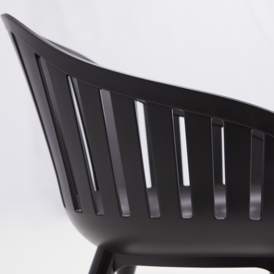 Кресло садовое Naterial Idunn 54.8x54.4x79.8 см алюминий цвет черный