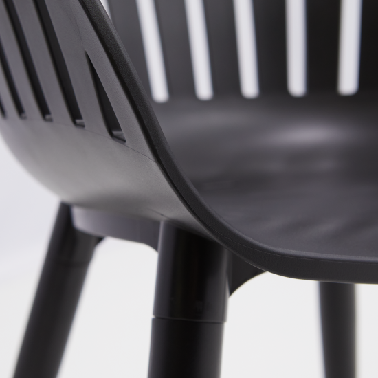 Кресло садовое Naterial Idunn 54.8x54.4x79.8 см алюминий цвет черный