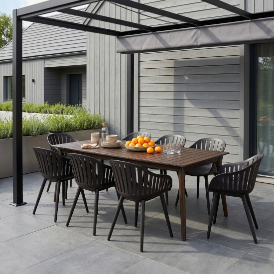 Кресло садовое Naterial Idunn 54.8x54.4x79.8 см алюминий цвет черный