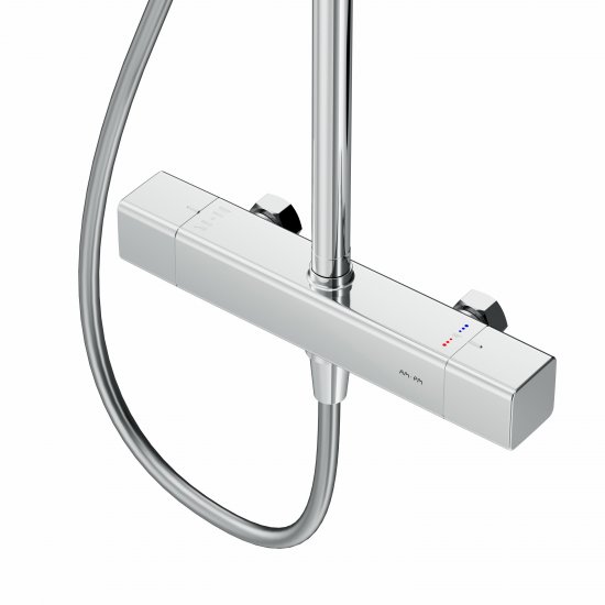 Душевая система AM.PM Flash F079SQ400 с термостатом 3 режима цвет хром