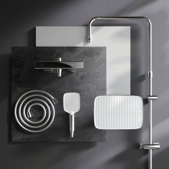 Душевая система AM.PM Flash F079SQ400 с термостатом 3 режима цвет хром