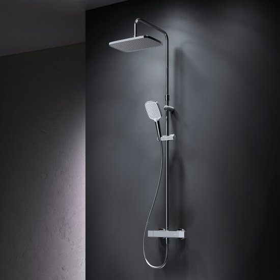 Душевая система AM.PM Flash F079SQ400 с термостатом 3 режима цвет хром