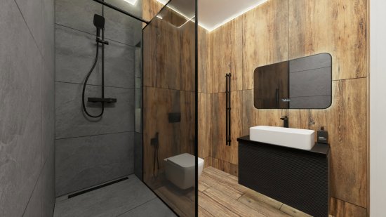 Душевая система AM.PM Flash F079SQ422 с термостатом 3 режима цвет черный матовый