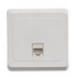 Розетка компьютерная скрытой установки Systeme Electric Этюд RJ45 UTP cat 5e цвет белый