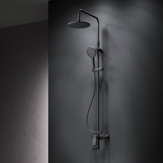 Душевая система AM.PM Moxie F079M922 со смесителем 3 режима цвет черный матовый