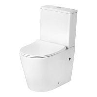 Унитаз-компакт Lavelly Breez безободковый с горизонтальным выпуском с сиденьем дюропласт микролифт белый (1039463)