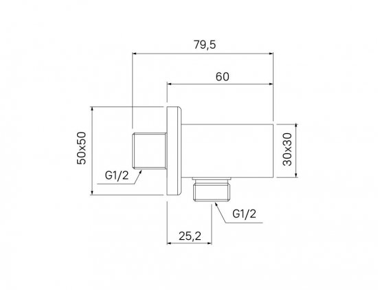 Подключение для душевого шланга Iddis Folk FOLBL00i62 цвет черный матовый