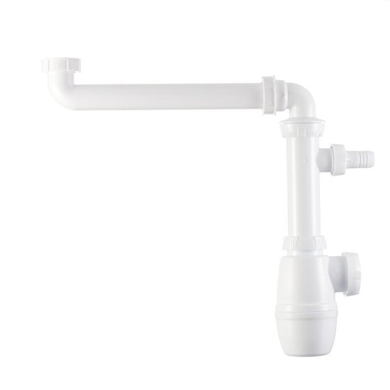 Сифон для раковины Wirquin 1 1/4х32 мм со смещением с соединением 40 мм без выпуска (30987130)