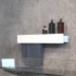 Полка для ванной Flow Skyline с полотенцедержателем 700х92х90 мм металл белая (Fl-sky-d70л-б)