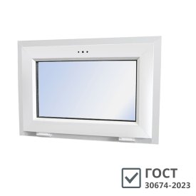 Пластиковое окно VEKA WHS Halo 60 500х700 мм 1 створка откидная фрамуга однокамерное