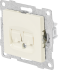 Компьютерная розетка двойная встраиваемая Gusi Electric Ugra RJ45 без заземления цвет бежевый