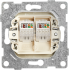 Компьютерная розетка двойная встраиваемая Gusi Electric Ugra RJ45 без заземления цвет бежевый