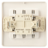 Переключатель встраиваемый Systeme Electric Blanca 2 клавиши цвет титановый