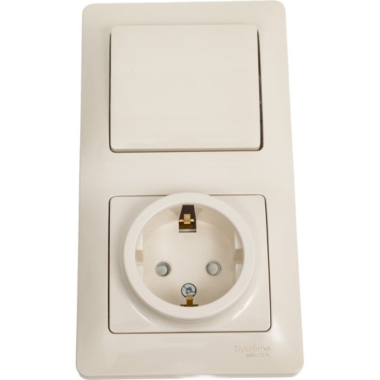 Розетка и выключатель Systeme Electric Glossa