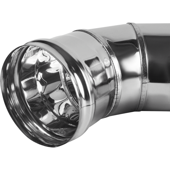 Отвод для дымохода D110 255x255 мм нержавеющая сталь AISI 430x0.5 мм