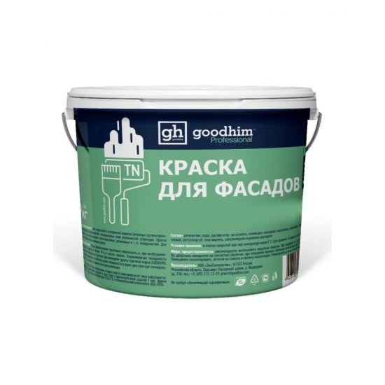 Водно-дисперсионная акриловая колерованная краска для фасадов Goodhim D2 TN