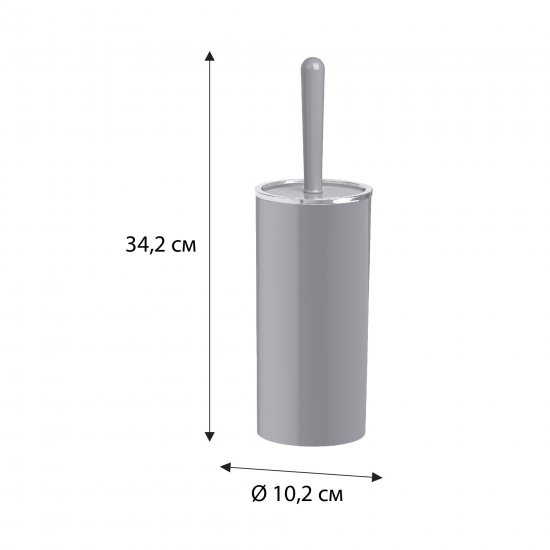 Ёршик для унитаза Fixsen Round Gray FX-453-5 цвет серый