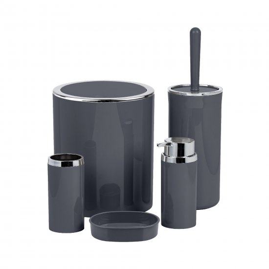 Контейнер для мусора Fixsen Round Gray FX-453-6 5 л пластик цвет серый