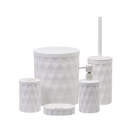 Контейнер для мусора Fixsen Diamond White FX-461-6 5 л пластик цвет белый