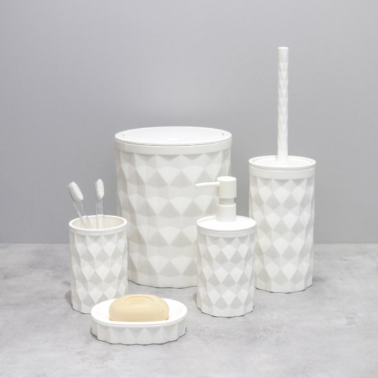 Контейнер для мусора Fixsen Diamond White FX-461-6 5 л пластик цвет белый