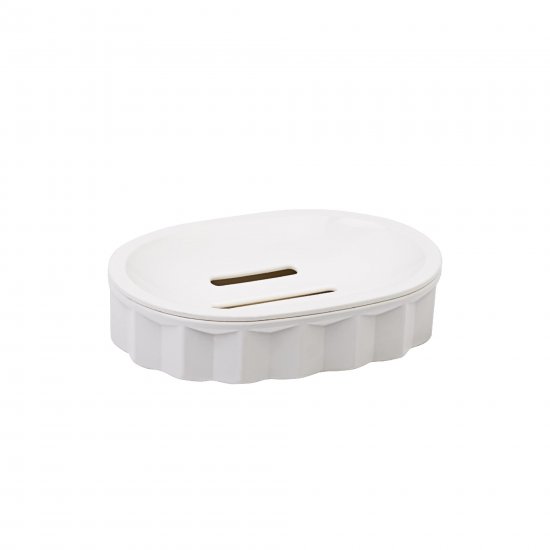 Мыльница Fixsen Diamond White FX-461-4 пластик цвет белый