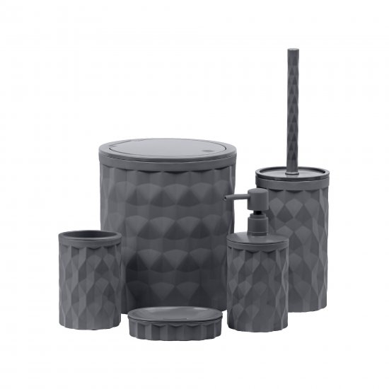 Контейнер для мусора Fixsen Diamond Gray FX-463-6 5 л пластик цвет серый