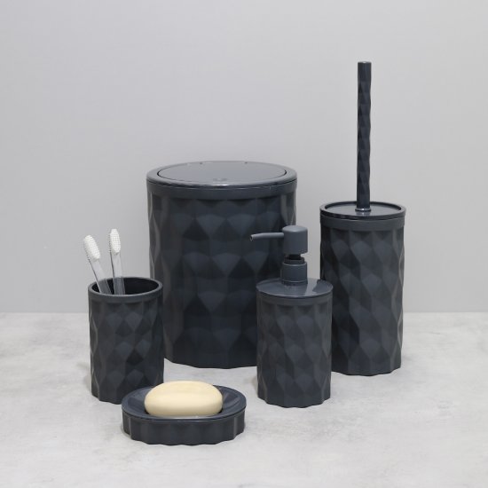 Контейнер для мусора Fixsen Diamond Gray FX-463-6 5 л пластик цвет серый