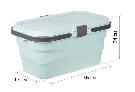 Корзина для пикника Флекс 28x47x10 см полипропилен морская волна