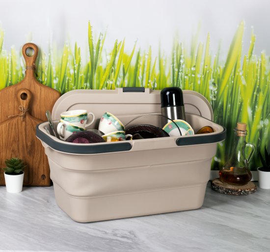 Корзина для пикника Флекс 28x47x10 см полипропилен латте