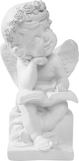 Фигура Ангел с книгой белая гипс