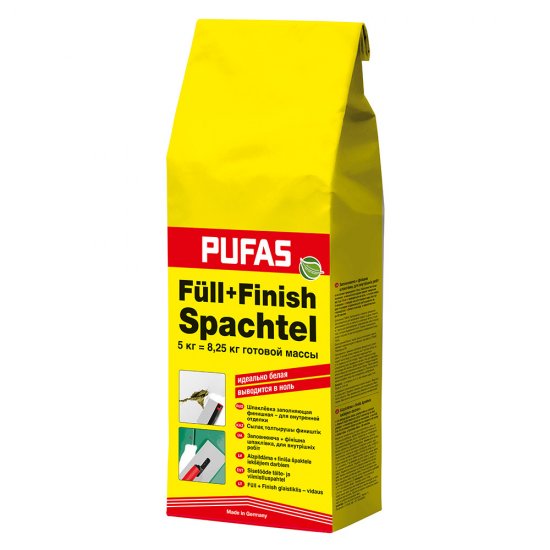Шпаклевка гипсовая Pufas Full-Finish Spachtel белая 5 кг