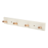 Вешалка настенная Emma 4 крючка 36x6 см цвет белый/дерево