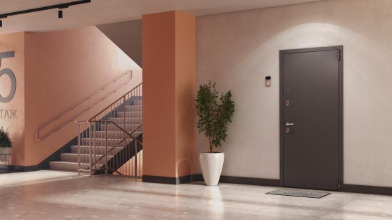 Дверь входная металлическая Гибсон 86x205 см правая классик беленый