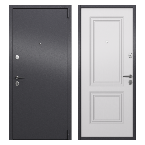 Дверь входная металлическая Гибсон 86x205 см правая классик беленый