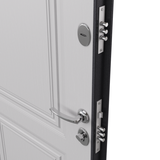 Дверь входная металлическая Гибсон 86x205 см правая классик беленый