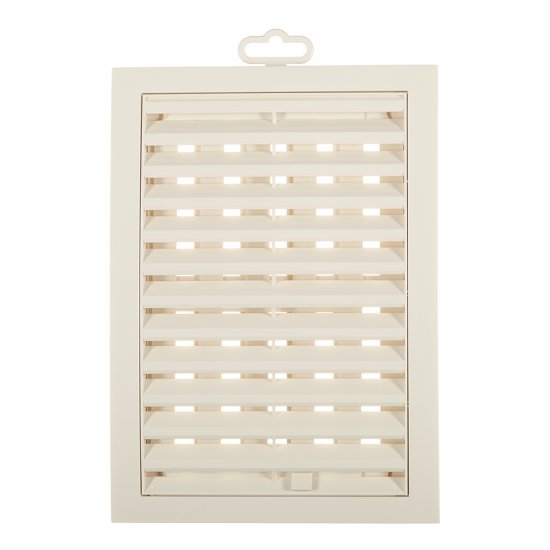 Решетка вентиляционная пластиковая приточно-вытяжная Era РРП 180х250 мм регулируемая слоновая кость