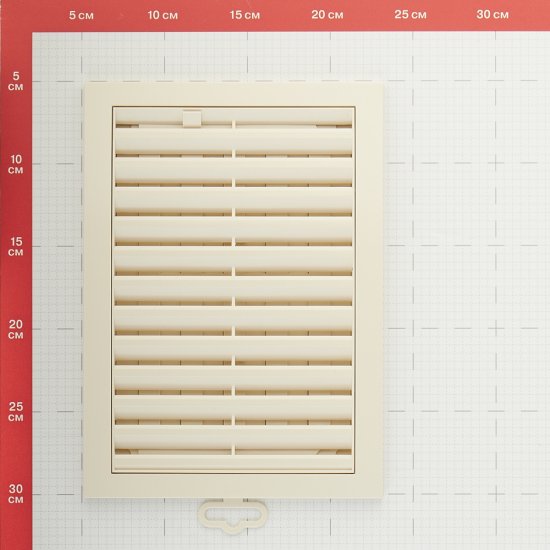 Решетка вентиляционная пластиковая приточно-вытяжная Era РРП 180х250 мм регулируемая слоновая кость