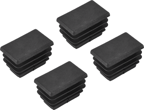 Заглушка универсальная 25x40 мм полипропилен черный, 4 шт.
