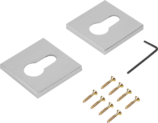 Накладка на цилиндр Puerto Slim ET AL 03 SSC 50x50 мм цвет матовый хром