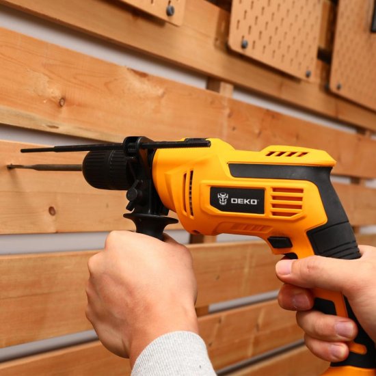 Дрель сетевая ударная Deko DKID700, 700 Вт