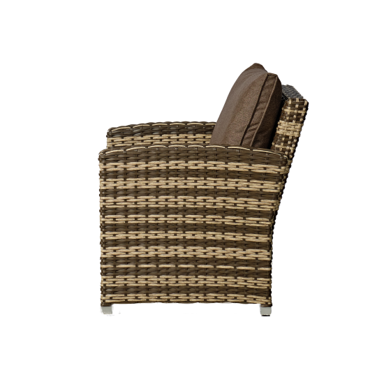 Комплект садовой мебели Greengard Гавр сталь коричневый диван 1 шт. кресло 4 шт. стол 1 шт.