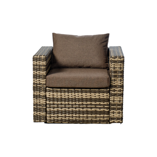 Комплект садовой мебели Greengard Гавр сталь коричневый диван 1 шт. кресло 4 шт. стол 1 шт.