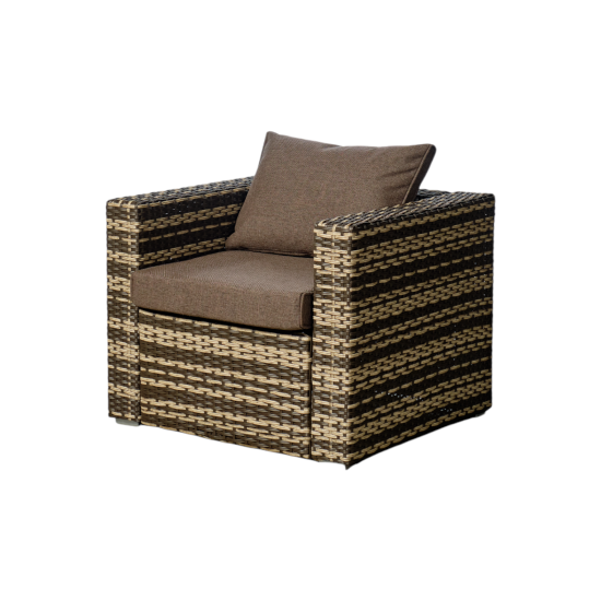 Комплект садовой мебели Greengard Гавр сталь коричневый диван 1 шт. кресло 4 шт. стол 1 шт.