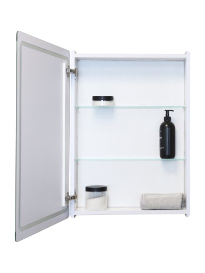 Шкаф зеркальный Easy Led подвесной с подсветкой 50x70 см цвет белый