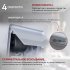 Кухонная вытяжка наклонная MBS Crassula 160 Glass 60 см белая