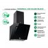 Кухонная вытяжка наклонная MBS Crassula 160 Glass 60 см черная