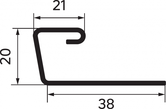 J-профиль для фасадных панелей ARTENS цвет серый