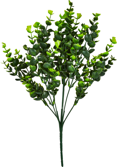 Искусственное растение Куст эвкалипта 36x22 см пластик цвет зеленый